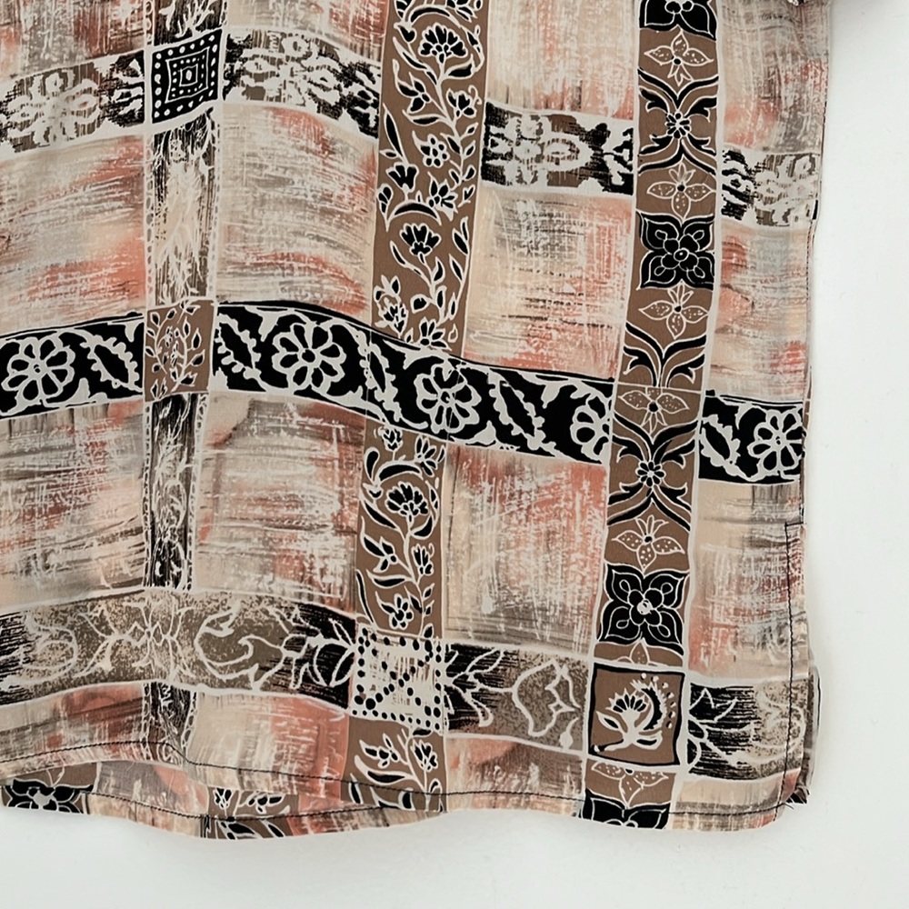 100% silk cute vintage top Sz XS - Picture 3 of 5
